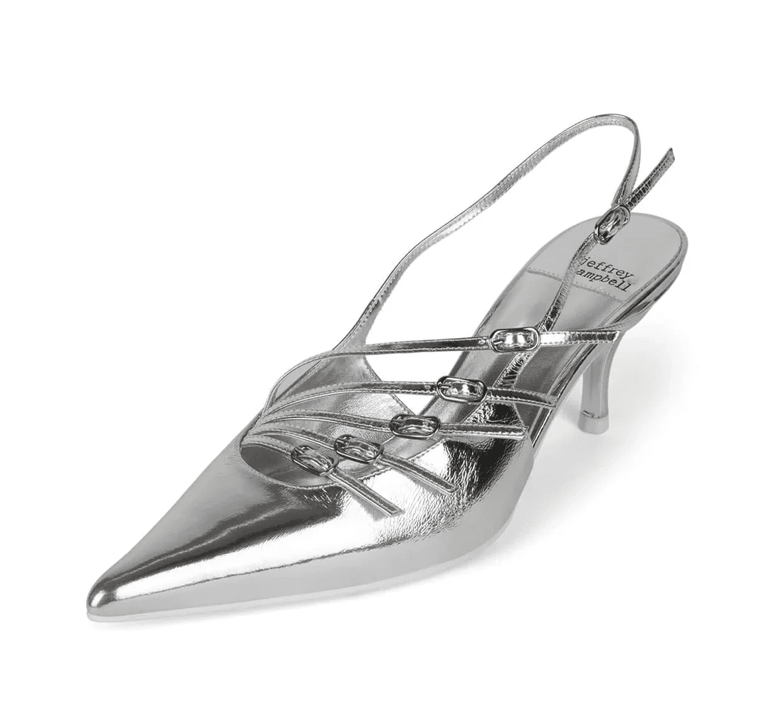 JEFFREY CAMPBELL LASH-2 Mules Silver - Walmart.com