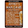 thumbnail image 1 of JEFFREY'S Man Cave Rules Rusty Personalized Sign Garage Decor 16 x 24 Matte Finish Metal 116240051412, 1 of 1