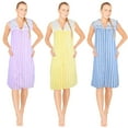 thumbnail image 1 of JEFFRICO 3 Pack House Dresses for Women with Pockets - Lightweight Breathable Sleeveless Muumuu & Nightgowns - Snap Front Housecoat and Dusters for Women, 1 of 4