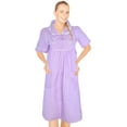 thumbnail image 1 of JEFFRICO House Dresses for Women with Pockets - Lightweight Breathable Short Sleeve Muumuu & Nightgowns - Snap Front Housecoat and Dusters for Women Plus Size, 1 of 7