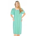 thumbnail image 1 of JEFFRICO House Dresses for Women with Pockets - Lightweight Breathable Short Sleeve Muumuu & Nightgowns - Snap Front Housecoat and Dusters for Women, 1 of 6