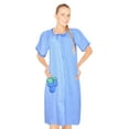 thumbnail image 1 of JEFFRICO House Dresses for Women with Pockets - Lightweight Breathable Short Sleeve Muumuu & Nightgowns - Snap Front Housecoat and Dusters for Women, 1 of 7