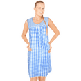 thumbnail image 1 of JEFFRICO House Dresses for Women with Pockets - Lightweight Breathable Sleeveless Muumuu & Nightgowns - Zipper Front Housecoat and Dusters for Women, 1 of 6