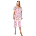 thumbnail image 1 of JEFFRICO Pajamas For Women Capri Set Sleepwear Soft Pajamas Short Sleeve Pajama Sleepshirt With Capri Pants, 1 of 6