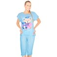 thumbnail image 1 of JEFFRICO Pajamas For Women Capri Set Sleepwear Soft Pajamas Short Sleeve Pajama Sleepshirt With Capri Pants, 1 of 7