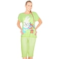 thumbnail image 1 of JEFFRICO Pajamas For Women Capri Set Sleepwear Soft Pajamas Short Sleeve Pajama Sleepshirt With Capri Pants, 1 of 7