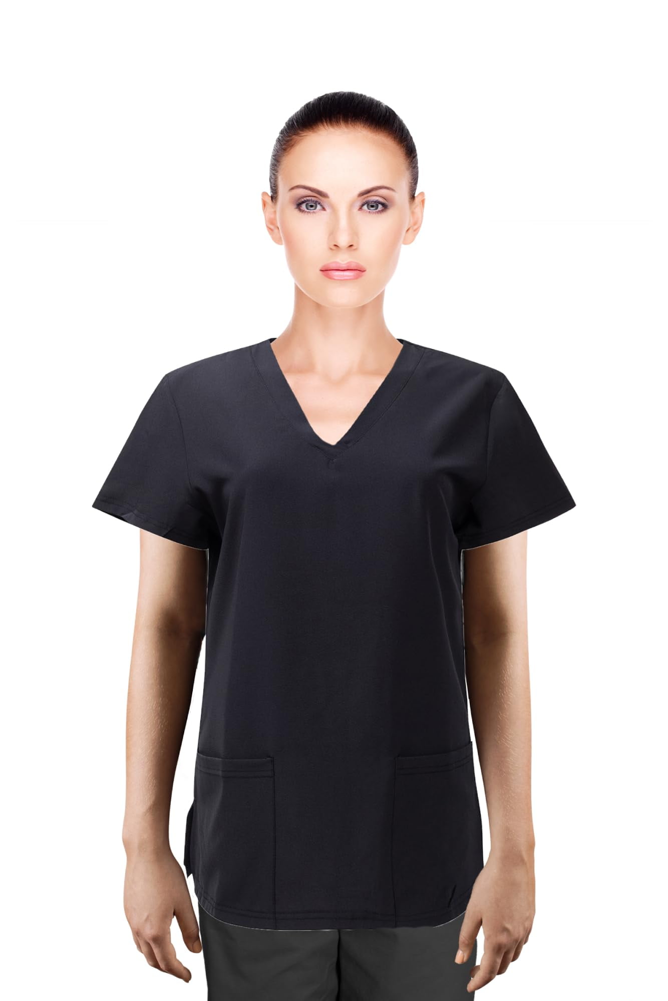 JEFFRICO Scrubs for Women VNeck Scrub Tops Lightweight Short Sleeve 2