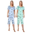 thumbnail image 1 of JEFFRICO Womens 2 Pack Capri Set Sleepwear Soft Pajamas Sleep Nightshirts, 1 of 6