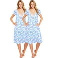 thumbnail image 1 of JEFFRICO Womens 2 Pack Nightgowns Short Sleeve Sleepwear Soft Pajama Dress Nightshirts, 1 of 5