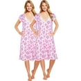 thumbnail image 1 of JEFFRICO Womens 2 Pack Nightgowns Short Sleeve Sleepwear Soft Pajama Dress Nightshirts, 1 of 5