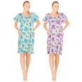 thumbnail image 1 of JEFFRICO Womens 2 Pack Nightgowns Short Sleeve Sleepwear Soft Pajama Dress Nightshirts, 1 of 4