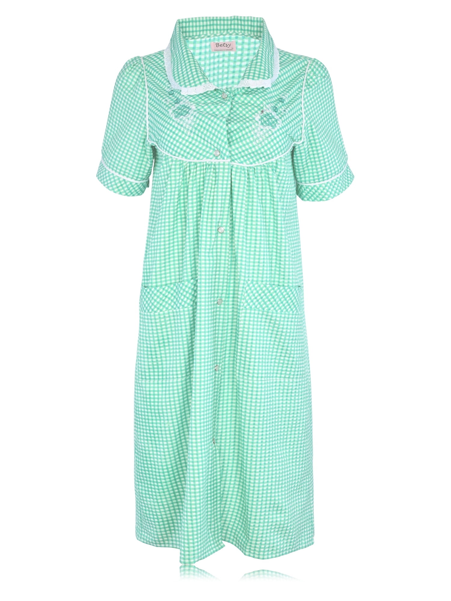 JEFFRICO Womens Dusters For Women Snap Front Housecoat Lounger Duster