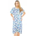 thumbnail image 1 of JEFFRICO House Dresses for Women with Pockets - Lightweight Breathable Short Sleeve Muumuu & Nightgowns - Snap Front Housecoat and Dusters for Women, 1 of 5