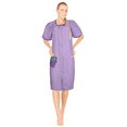thumbnail image 1 of JEFFRICO House Dresses for Women with Pockets - Lightweight Breathable Short Sleeve Muumuu & Nightgowns - Snap Front Housecoat and Dusters for Women, 1 of 5