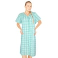 thumbnail image 1 of JEFFRICO House Dresses for Women with Pockets - Lightweight Breathable Short Sleeve Muumuu & Nightgowns - Snap Front Housecoat and Dusters for Women, 1 of 7