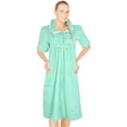 thumbnail image 1 of JEFFRICO House Dresses for Women with Pockets - Lightweight Breathable Short Sleeve Muumuu & Nightgowns - Snap Front Housecoat and Dusters for Women, 1 of 7
