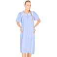 thumbnail image 1 of JEFFRICO House Dresses for Women with Pockets - Lightweight Breathable Short Sleeve Muumuu & Nightgowns - Snap Front Housecoat and Dusters for Women, 1 of 7