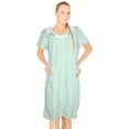 thumbnail image 1 of JEFFRICO House Dresses for Women with Pockets - Lightweight Breathable Short Sleeve Muumuu & Nightgowns - Zipper Front Housecoat and Dusters for Women, 1 of 7