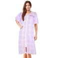thumbnail image 1 of JEFFRICO House Dresses for Women with Pockets - Lightweight Breathable Short Sleeve Muumuu & Nightgowns - Zipper Front Housecoat and Dusters for Women, 1 of 6
