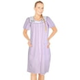 thumbnail image 1 of JEFFRICO House Dresses for Women with Pockets - Lightweight Breathable Short Sleeve Muumuu & Nightgowns - Zipper Front Housecoat and Dusters for Women, 1 of 7