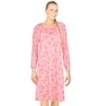 thumbnail image 1 of JEFFRICO Womens Long Sleeve Nightgowns Front Side Pocket Sleepwear Soft Pajama Dress Nightshirts, 1 of 6