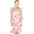 thumbnail image 1 of JEFFRICO Womens Long Sleeve Nightgowns Front Side Pocket Sleepwear Soft Pajama Dress Nightshirts, 1 of 6