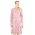 thumbnail image 1 of JEFFRICO Womens Long Sleeve Nightgowns Sleepwear Soft Pajama Dress Nightshirts Plus Size, 1 of 6