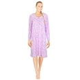 Jeffrico Womens Long Sleeve Nightgowns Sleepwear Soft Pajama Dress