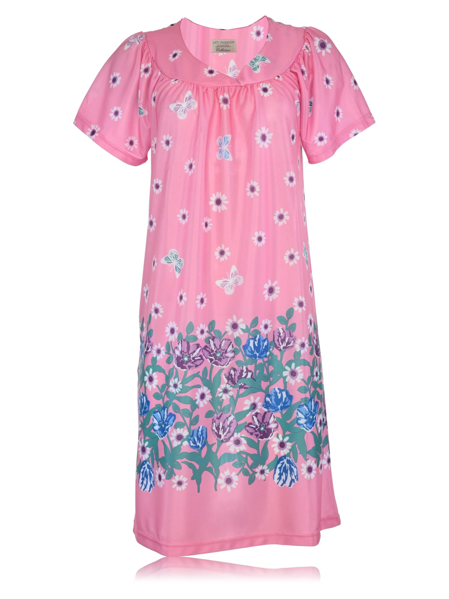 JEFFRICO Womens Nightgowns Muumuu Lounger House Dress Sleepwear Silky ...