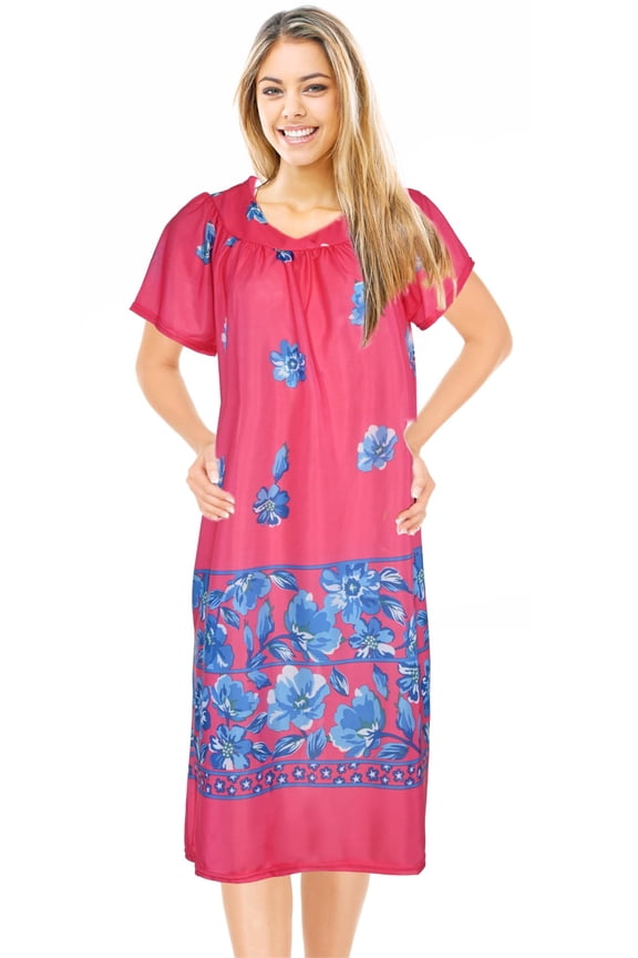 Womens Nightgowns Muumuu Lounger House Dress Sleepwear Silky Soft Pajama Dress Nightshirts Plus Size