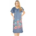 thumbnail image 1 of JEFFRICO Womens Nightgowns Muumuu Lounger House Dress Sleepwear Silky Soft Pajama Dress Nightshirts Plus Size, 1 of 5