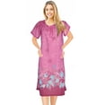 thumbnail image 1 of JEFFRICO Womens Nightgowns Muumuu Lounger House Dress Sleepwear Silky Soft Pajama Dress Nightshirts Plus Size, 1 of 5