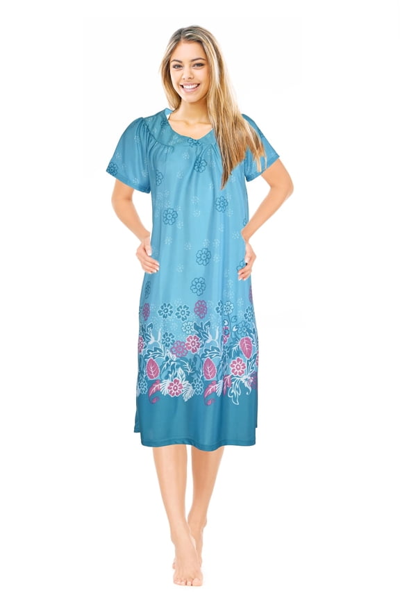 Womens Nightgowns Muumuu Lounger House Dress Sleepwear Silky Soft Pajama Dress Nightshirts