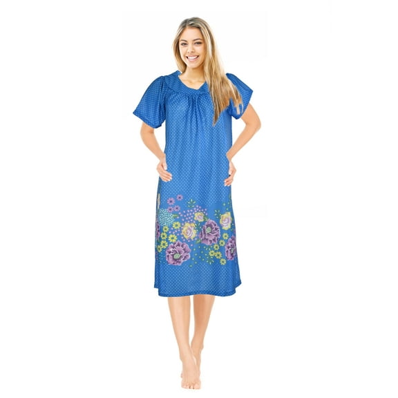 JEFFRICO Womens Nightgowns Muumuu Lounger House Dress Sleepwear Silky Soft Pajama Dress Nightshirts