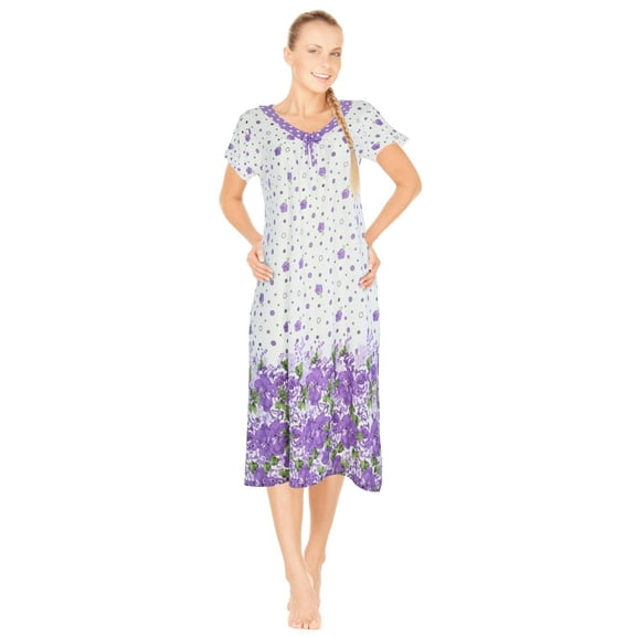 JEFFRICO Womens Nightgowns Sleepwear Soft Pajama Dress Nightshirts Plus Size