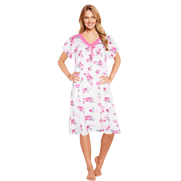 JEFFRICO Womens Nightgowns Sleepwear Soft Pajama Dress Nightshirts Plus Size