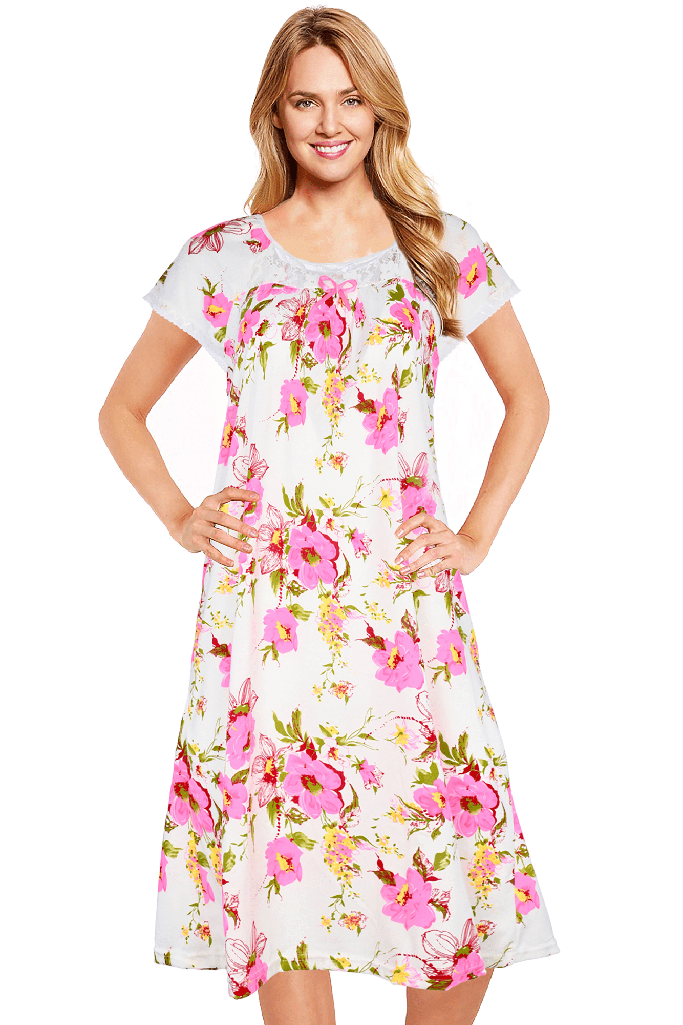 JEFFRICO Womens Nightgowns Sleepwear Soft Pajama Dress Nightshirts Plus Size