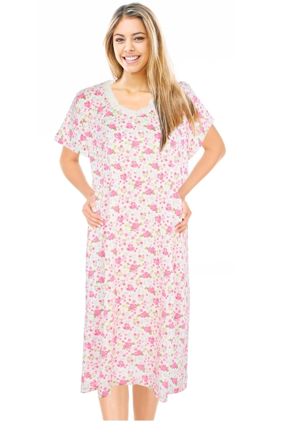 Womens Nightgowns Sleepwear Soft Pajama Dress Nightshirts Plus Size