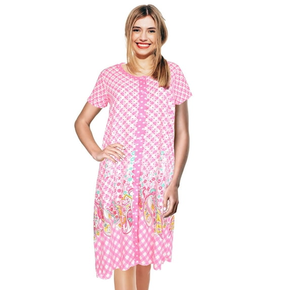 JEFFRICO Womens Nightgowns Sleepwear Soft Pajama Dress Nightshirts Plus Size