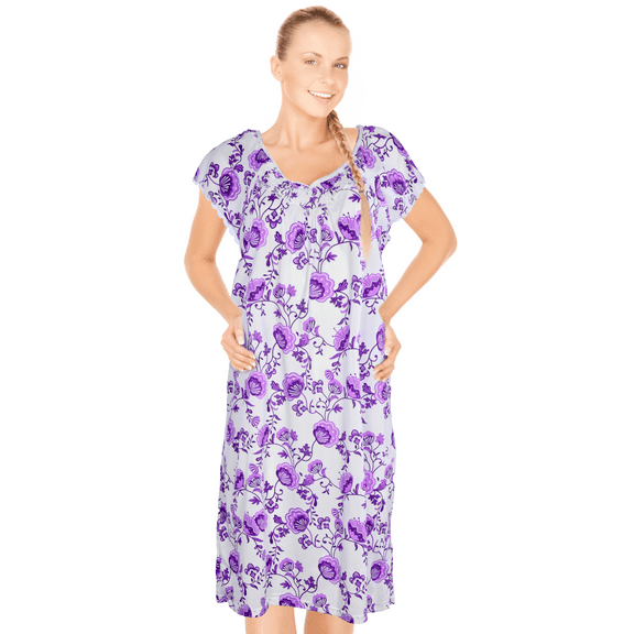 JEFFRICO Womens Nightgowns Sleepwear Soft Pajama Dress Nightshirts Plus Size