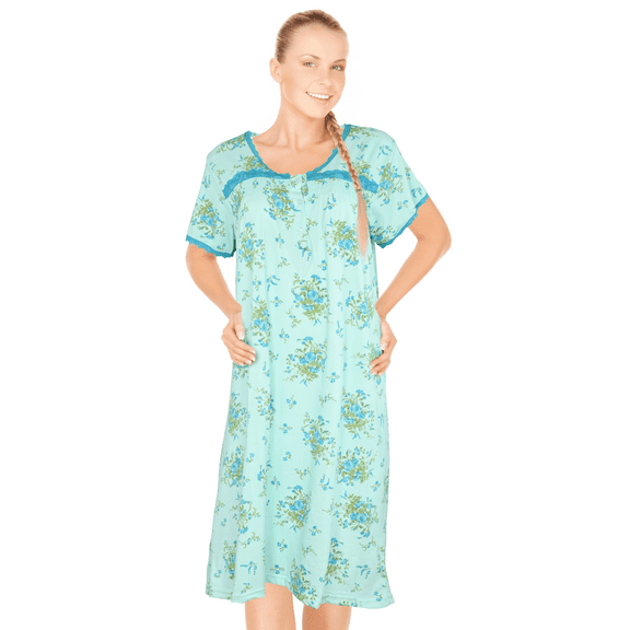 JEFFRICO Womens Nightgowns Sleepwear Soft Pajama Dress Nightshirts Plus Size