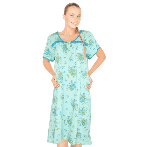 JEFFRICO Womens Nightgowns Sleepwear Soft Pajama Dress Nightshirts Plus Size