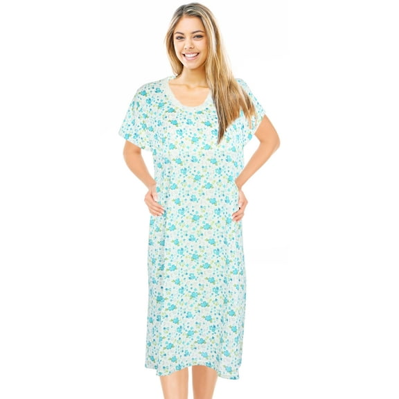 JEFFRICO Womens Nightgowns Sleepwear Soft Pajama Dress Nightshirts Plus Size