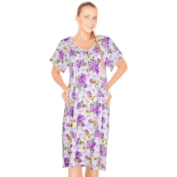 JEFFRICO Womens Nightgowns Sleepwear Soft Pajama Dress Nightshirts Plus Size