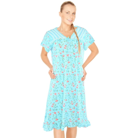 JEFFRICO Womens Nightgowns Sleepwear Soft Pajama Dress Nightshirts Plus Size