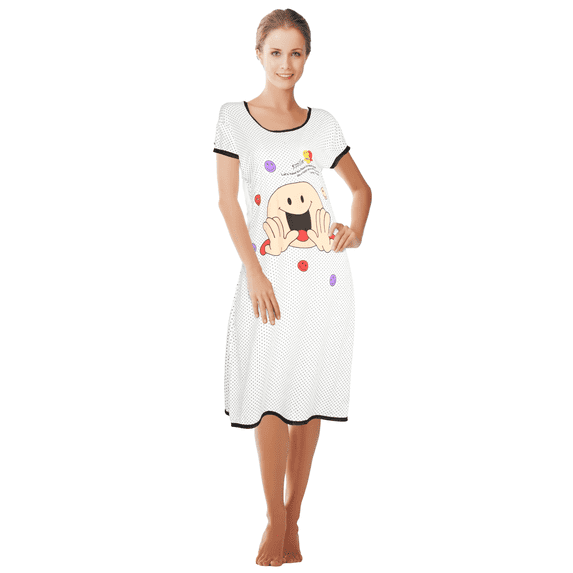 JEFFRICO Womens Nightgowns Sleepwear Soft Pajama Dress Nightshirts Plus Size