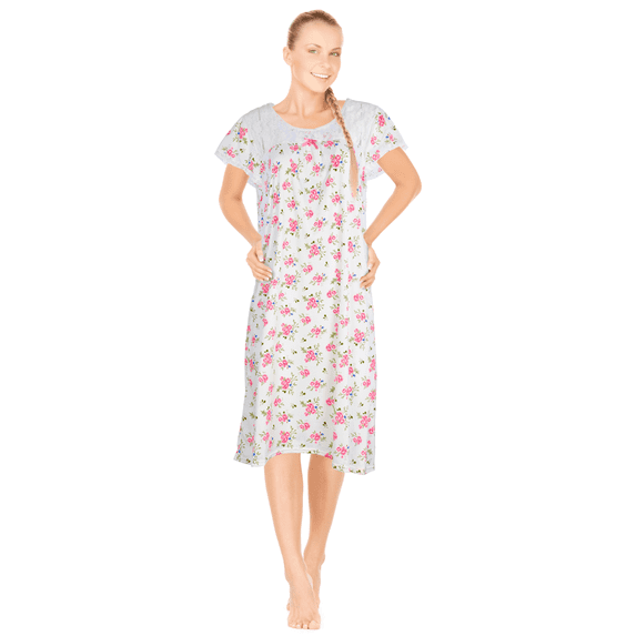 JEFFRICO Womens Nightgowns Sleepwear Soft Pajama Dress Nightshirts Plus Size