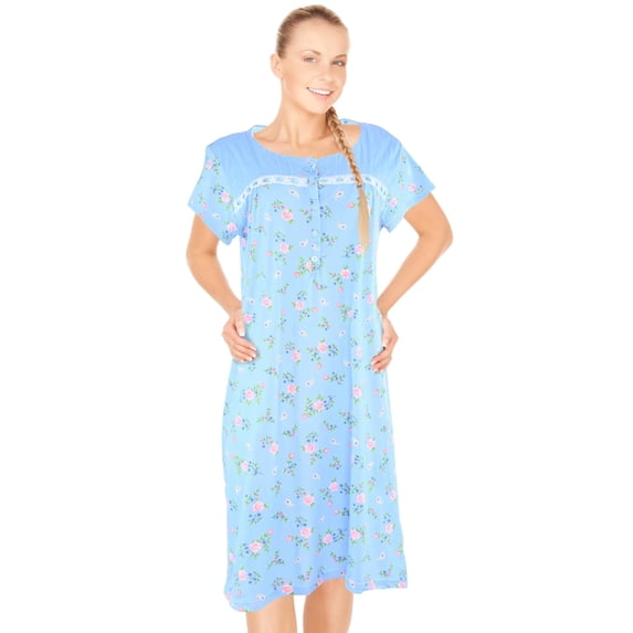JEFFRICO Womens Nightgowns Sleepwear Soft Pajama Dress Nightshirts Plus Size