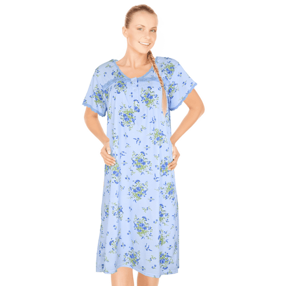 JEFFRICO Womens Nightgowns Sleepwear Soft Pajama Dress Nightshirts Plus Size