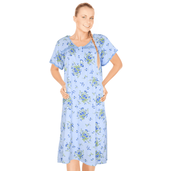 JEFFRICO Womens Nightgowns Sleepwear Soft Pajama Dress Nightshirts Plus Size